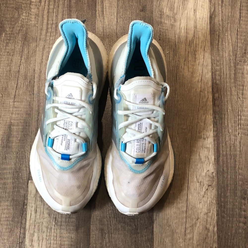 Kids White and Blue Sneakers